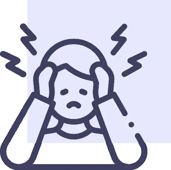 A person with their hands on their head